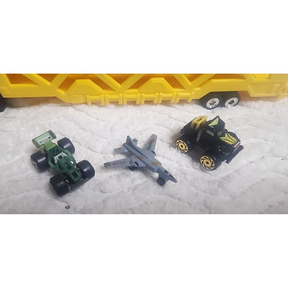 Vintage 3Lot MICRO MACHINE Green DUNEBUGGY Grey Fighter PLANE FireFlame JEEP EuC